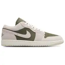 Foot Locker Jordan 1 Low Sneakers Heren - Olijf - Maat 40 - Leer aanbieding