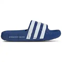 Foot Locker Adidas adilette Slippers en Sandalen Heren - Blauw - Maat 43 1/3 - Synthetisch aanbieding
