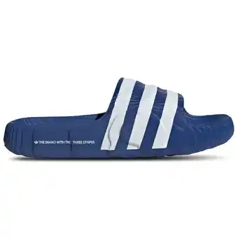 Foot Locker Adidas adilette Slippers en Sandalen Heren - Blauw - Maat 43 1/3 - Synthetisch aanbieding
