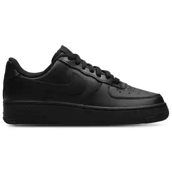 Foot Locker Nike Air Force Sneakers Dames - Zwart - Maat 35.5 - Leer, Textil aanbieding