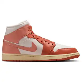 Foot Locker Jordan Aj1 Mid Sneakers Dames - Beige - Maat 38.5 - Leer aanbieding