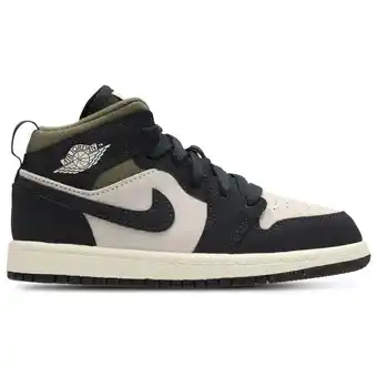 Foot Locker Jordan Aj1 Mid Peuterschoenen - Beige - Maat 32 - Leer aanbieding