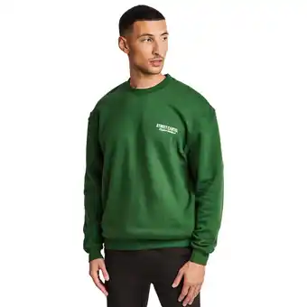 Foot Locker Street Cartel Russo Sweatshirts Heren - Groen - Maat S - Katoen Fleece aanbieding