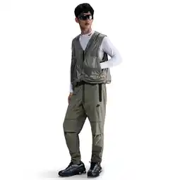 Foot Locker Nike Tech Woven Broeken Heren - Groen - Maat XS aanbieding