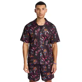 Foot Locker Puma Floral Sport T-shirts Heren - Zwart - Maat XS - Poly Mesh aanbieding