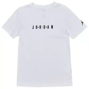Foot Locker Jordan Wordmark Emb T-shirts Kinder - Wit - Maat 128 - 137 CM - Katoen Jersey aanbieding