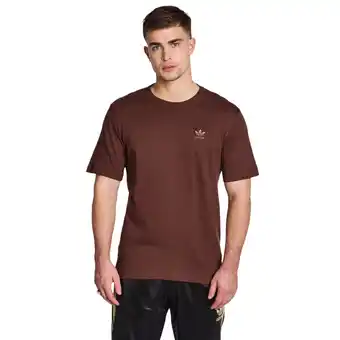 Foot Locker Adidas Essentials T-shirts Heren - Bruin - Maat XS - Katoen Jersey aanbieding