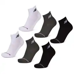 Foot Locker New Balance Quarter 6 Pack Sokken Unisex - Wit - Maat 35-38 - Katoen aanbieding