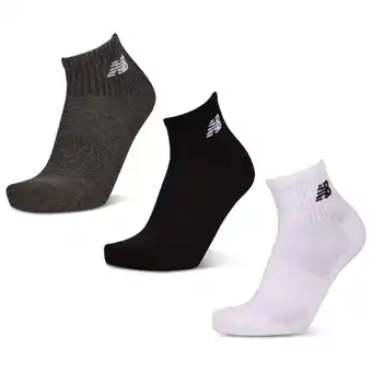 Foot Locker New Balance Quarter 3 Pack Sokken Unisex - Grijs - Maat 35-38 aanbieding