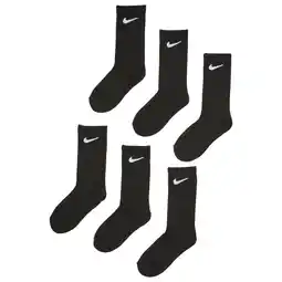 Foot Locker Nike Kids Crew 6 Pack Sokken Unisex - Zwart - Maat 27 - 35 - Katoen aanbieding
