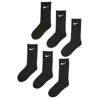 Foot Locker Nike Kids Crew 6 Pack Sokken Unisex - Zwart - Maat 27 - 35 - Katoen aanbieding