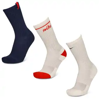 Foot Locker Nike Everyday Cushioned Crew 3 Pack Sokken Unisex - Oranje - Maat 34 - 38 aanbieding