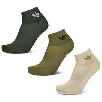 Foot Locker Adidas Ankle 3 Pack Sokken Unisex - Groen - Maat 37-39 - Katoen aanbieding