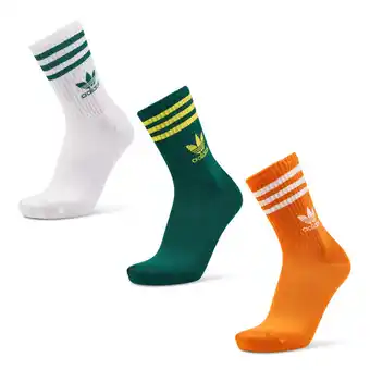 Foot Locker Adidas Solid Crew 3 Pack Sokken Unisex - Rood - Maat 40-42 aanbieding