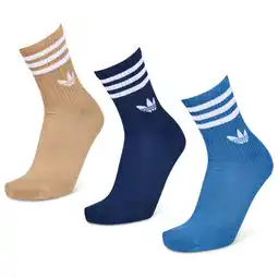 Foot Locker Adidas Mid Cut Crew 3 Pack Sokken Unisex - Wit - Maat 37-39 aanbieding