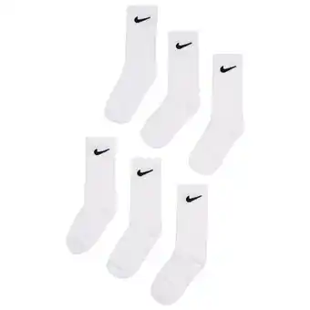 Foot Locker Nike Kids Crew 6 Pack Sokken Unisex - Wit - Maat 27 - 35 - Katoen aanbieding