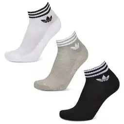 Foot Locker Adidas Ankle 3 Pack Sokken Unisex - Grijs - Maat 37-39 - Katoen aanbieding