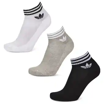 Foot Locker Adidas Ankle 3 Pack Sokken Unisex - Grijs - Maat 37-39 - Katoen aanbieding