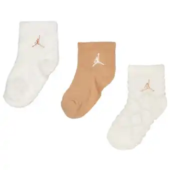 Foot Locker Jordan Kids Ankle No Slip 3 Pack Sokken Unisex - Bruin - Maat 12 - 24 MONTHS - Katoen aanbieding