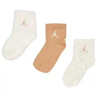 Foot Locker Jordan Kids Ankle No Slip 3 Pack Sokken Unisex - Bruin - Maat 27 - 30 - Katoen aanbieding