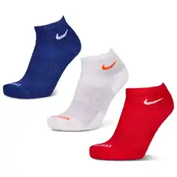Foot Locker Nike Everyday Cushioned Ankle 3 Pack Sokken Unisex - Rood - Maat 34 - 38 aanbieding