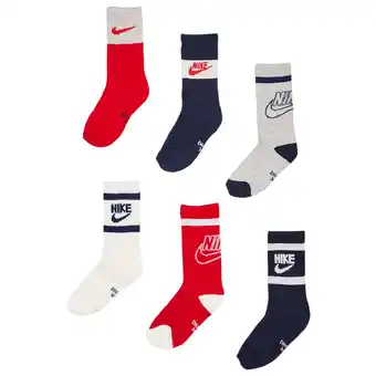 Foot Locker Nike Kids Crew 6 Pack Sokken Unisex - Blauw - Maat 27 - 35 - Poly (Polyester) aanbieding