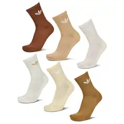 Foot Locker Adidas Crew 6 Pack Sokken Unisex - Wit - Maat 37-39 aanbieding
