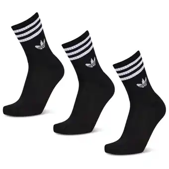 Foot Locker Adidas Mid Cut Crew 3 Pack Sokken Unisex - Zwart - Maat 37-39 aanbieding