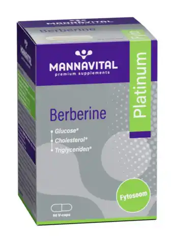 De Online Drogist Mannavital Berberine Platinum Capsules aanbieding