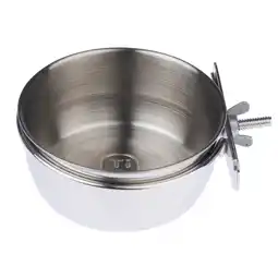 Zooplus TIAKI RVS voerbak om vast te schroeven 265 ml / Ø 9,5 cm voor Vogels aanbieding