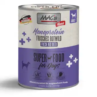 Zooplus 6x800g Mono Sensitive Edelhert MAC's Hondenvoer aanbieding