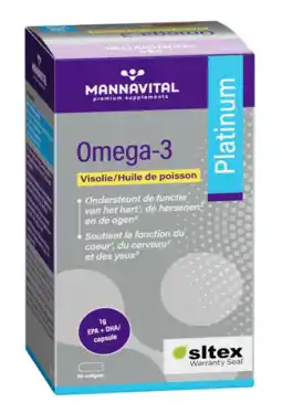 De Online Drogist MannaVital Omega-3 Visolie Platinum Softgels aanbieding