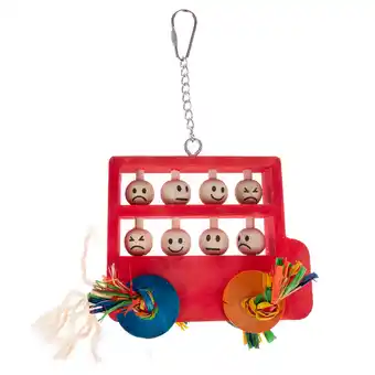 Zooplus TIAKI houten speelgoed dubbeldekker bus voor vogels L 13 x B 11,5 x H 3 cm aanbieding