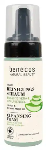 De Online Drogist Benecos Cleansing Foam Aloe Vera & Lavender aanbieding