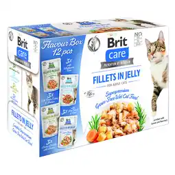 Zooplus 24x85g Brit Care Cat Fillets in Gravy & Jelly Flavour box nat kattenvoer aanbieding