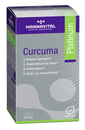 De Online Drogist MannaVital Curcuma Platinum Capsules aanbieding