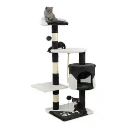 Zooplus Lionto krabpaal, 112cm zwart/wit voor katten aanbieding