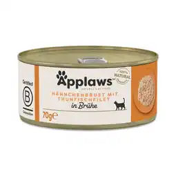 Zooplus Applaws in Bouillon 6 x 70 g Kattenvoer - Kipfilet met tonijn aanbieding