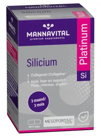 De Online Drogist MannaVital Silicium Platinum Vega Capsules aanbieding