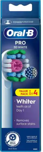 De Online Drogist Oral-B Pro 3D White Opzetborstels aanbieding