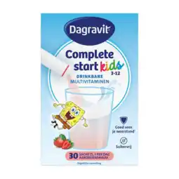 De Online Drogist Dagravit Kids Complete Start Drinkbare Multivitaminen Aardbeien Sachets aanbieding