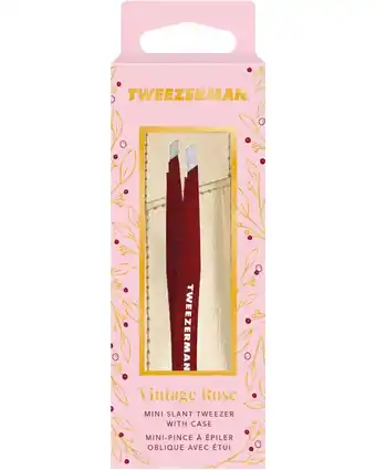 ICI Paris XL Tweezerman - Beautytools Vintage Rose Mini Slant Tweezer With Case aanbieding