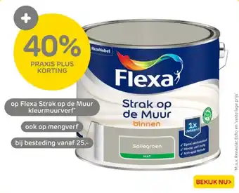 Praxis Op Flexa Strak op de Muur kleurmuurverf aanbieding