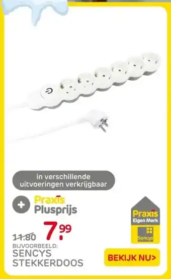 Praxis Sencys stekkerdoos aanbieding