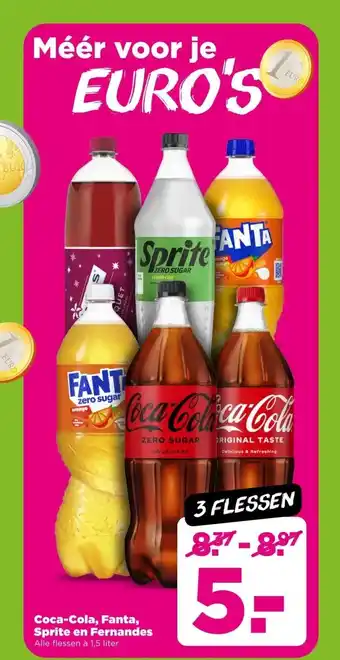 PLUS Coca-Cola, Fanta, Sprite en Fernandes aanbieding