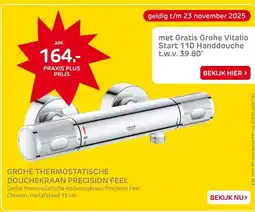 Praxis Grohe thermostatische douchekraan precision feel aanbieding