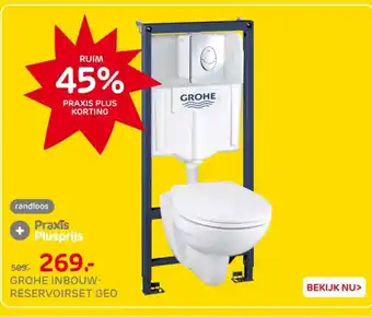 Praxis Grohe inbouw reservoirset geo aanbieding