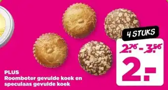 PLUS PLUS Roomboter gevulde koek en speculaas gevulde koek aanbieding
