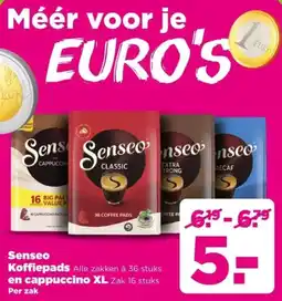 PLUS Senseo Koffiepads en cappuccino XL aanbieding