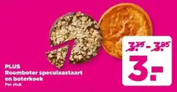 PLUS PLUS Roomboter speculaastaart en boterkoek aanbieding